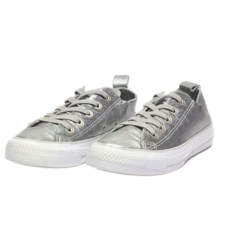 Converse Sneakers Leather Silver Colour For Kids