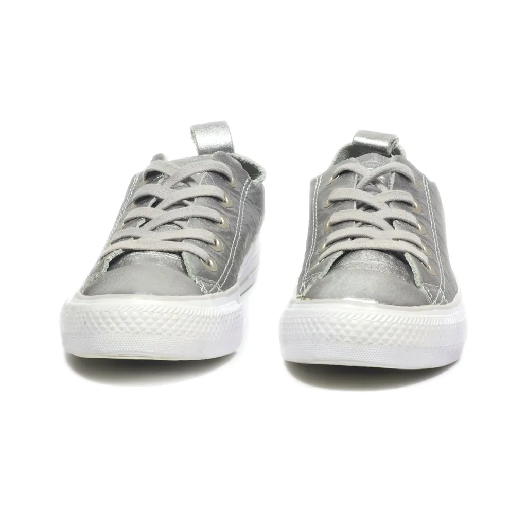 Converse Sneakers Leather Silver Colour For Kids