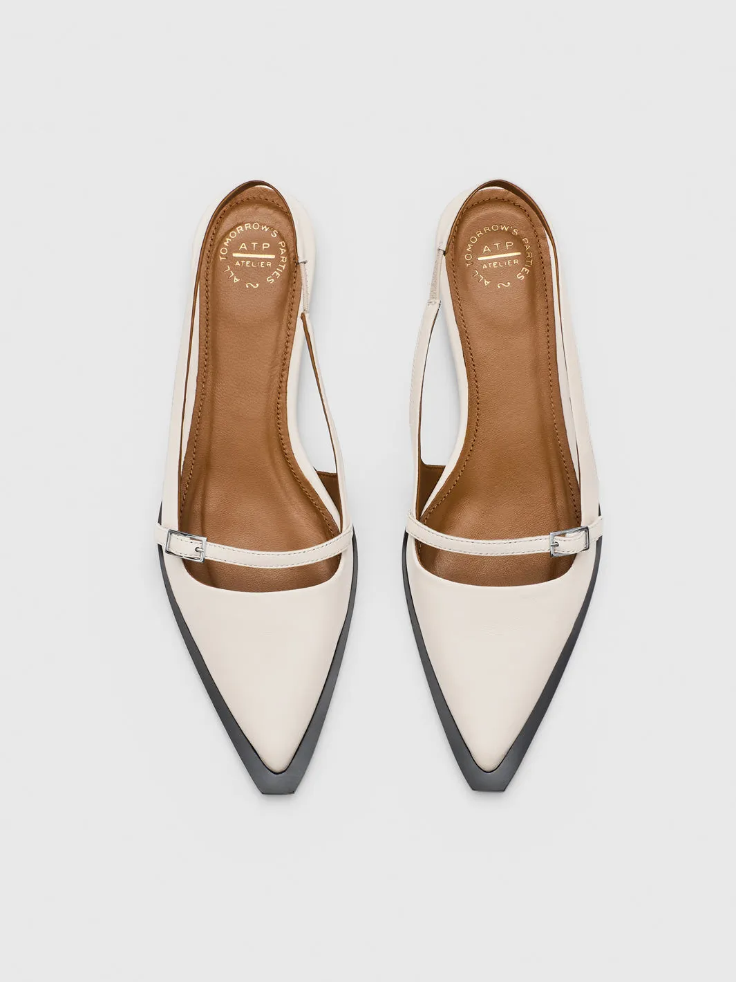 Cortina Linen Nappa Flat Slingbacks
