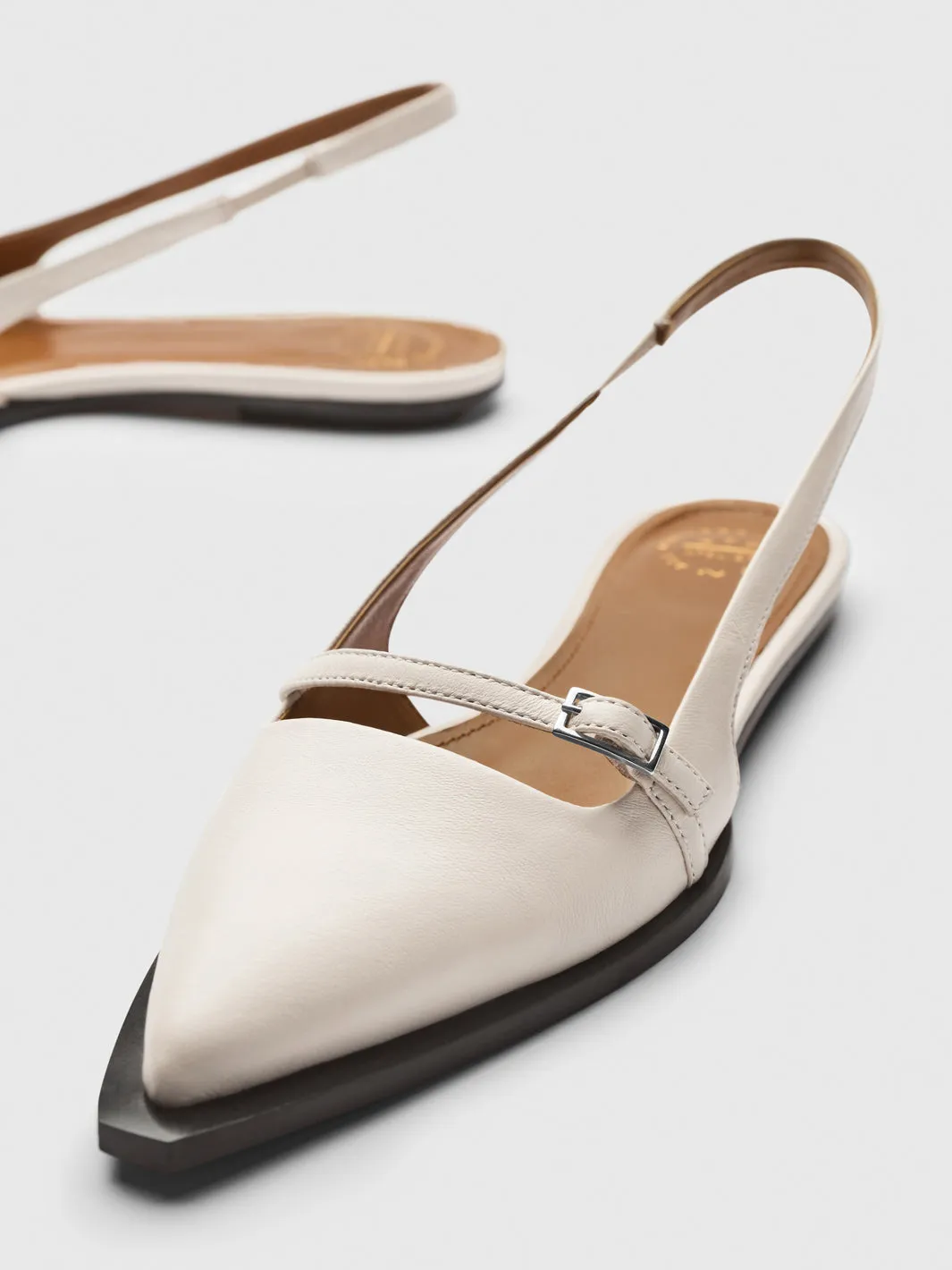Cortina Linen Nappa Flat Slingbacks