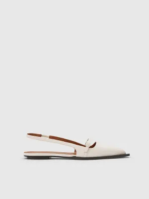 Cortina Linen Nappa Flat Slingbacks
