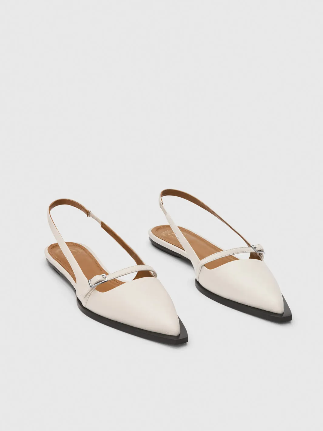 Cortina Linen Nappa Flat Slingbacks