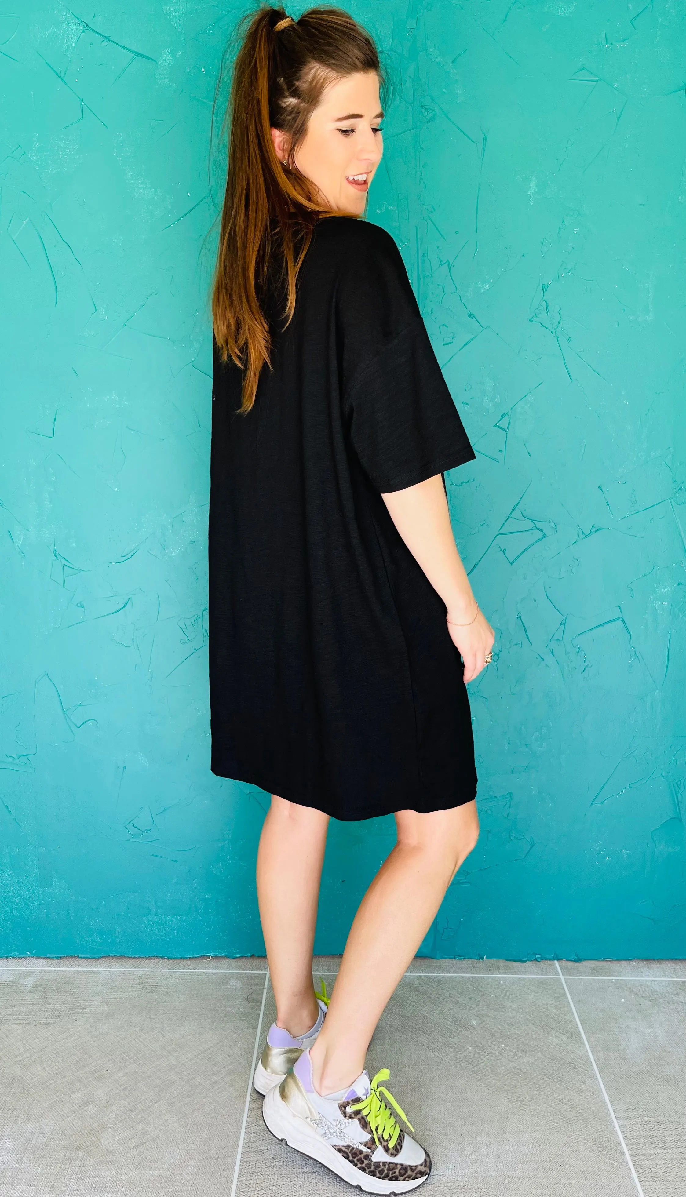 Cotton Slub Oversized T-Shirt