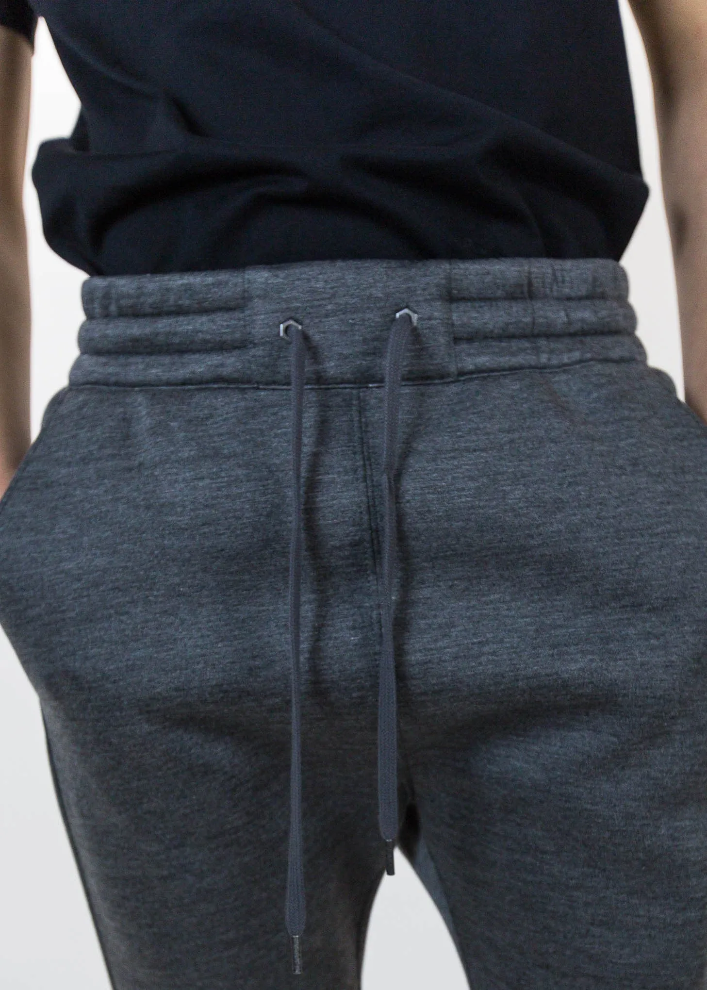 Dark Charcoal Curved Leg Track Pant