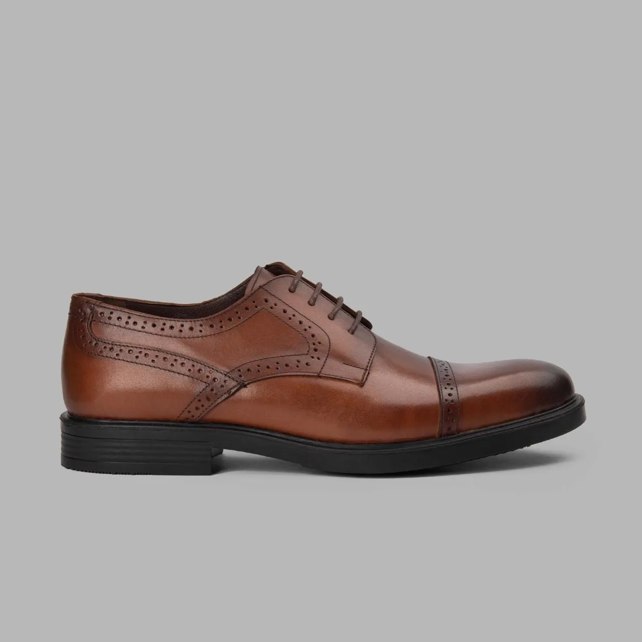 Derby Cap Toe Shoes - HAVAN
