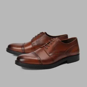 Derby Cap Toe Shoes - HAVAN