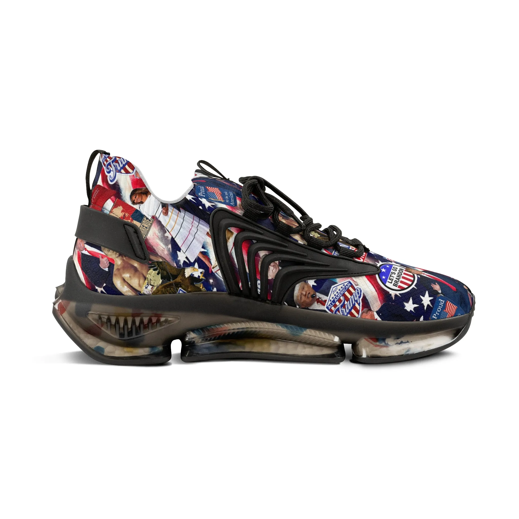 Donald Trump 2024 MAGA Montage Men's Mesh Sneakers