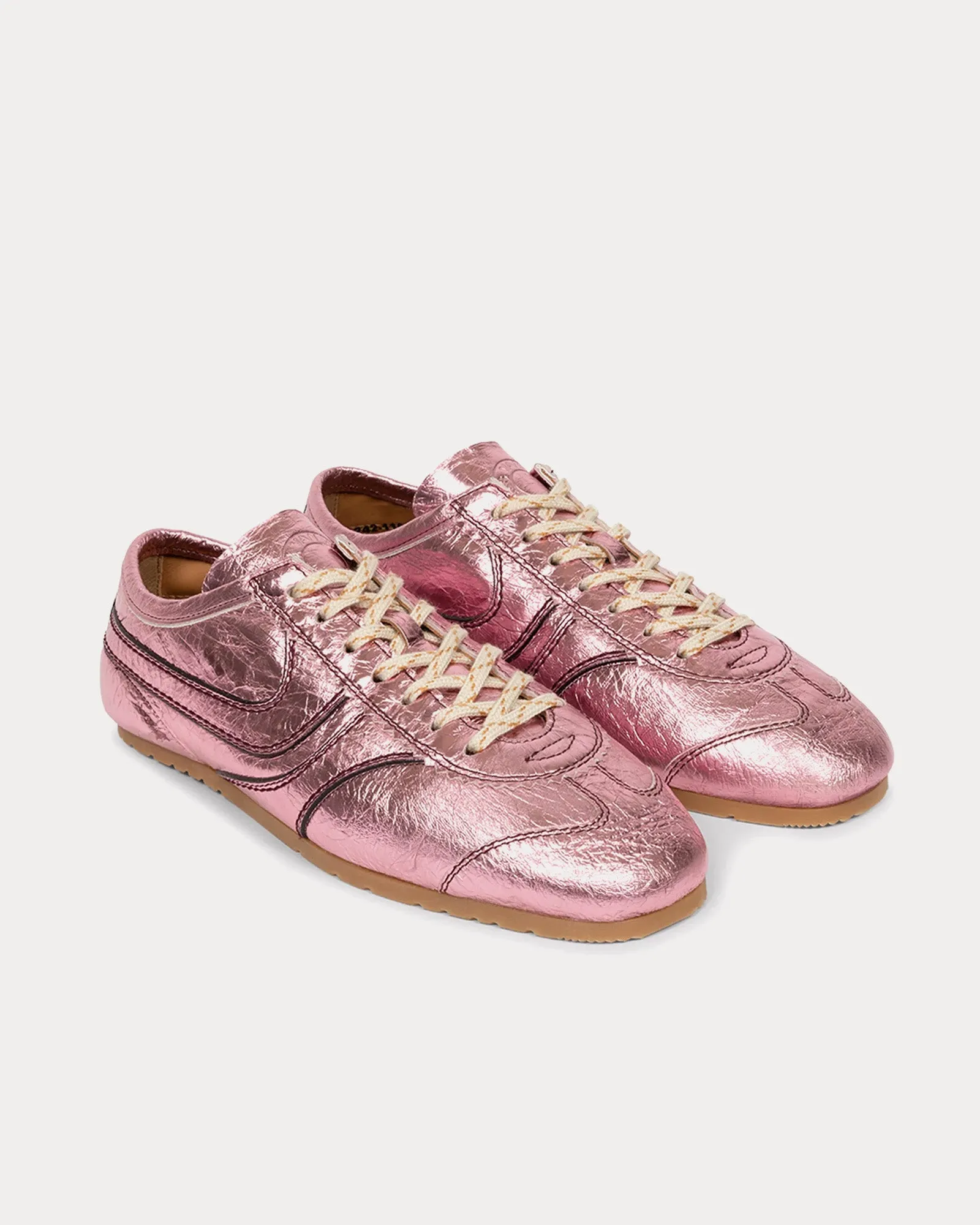 Dustin Leather Pink Low Top Sneakers