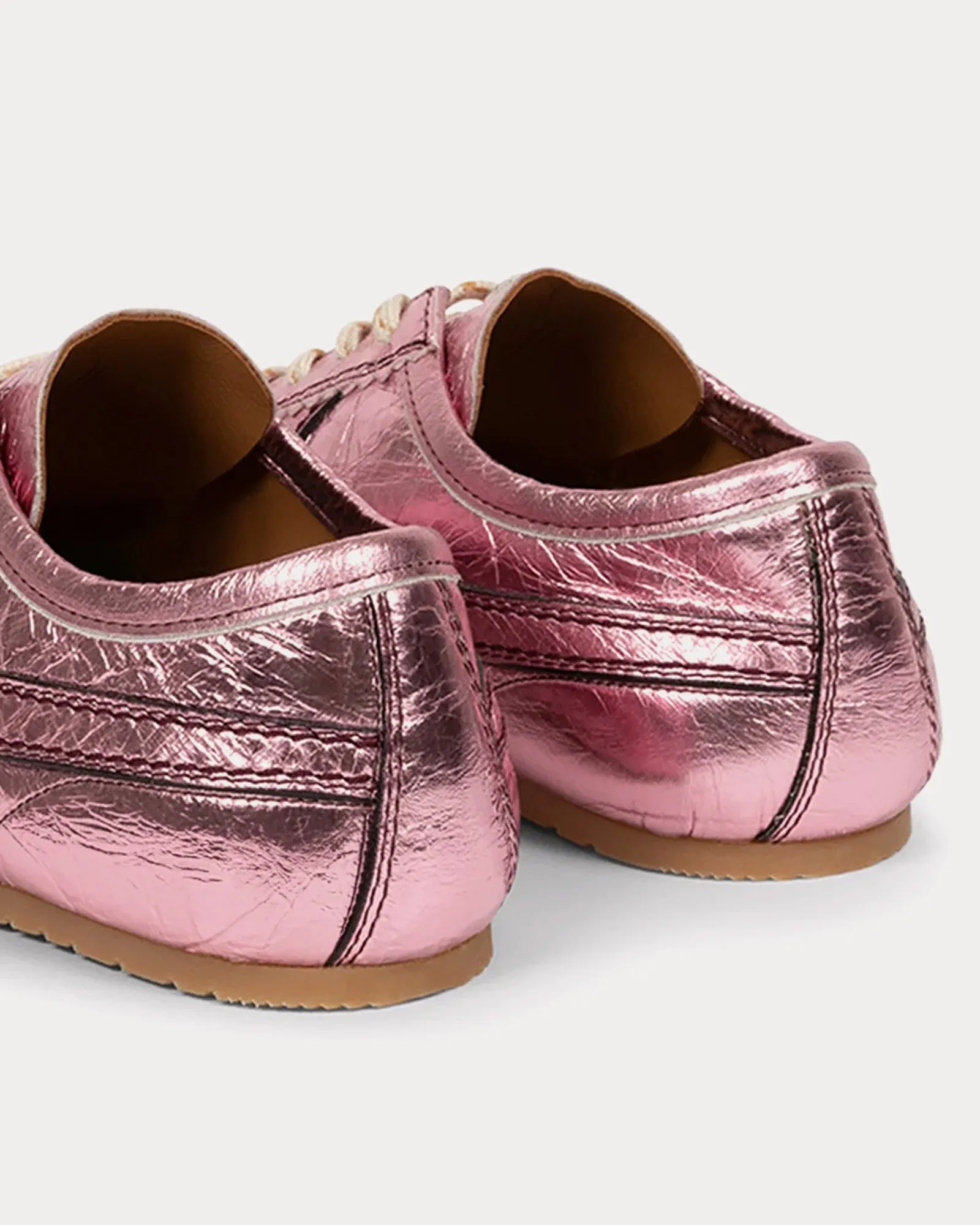 Dustin Leather Pink Low Top Sneakers