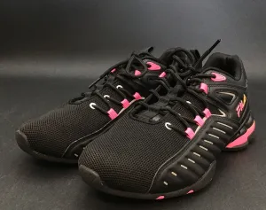 Fila Women's Black Sonic Fuel Re-Energized Pink Athletic Shoes - Size 9
