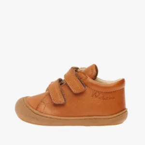 First Steps Shoes in Nappa Leather, Beige By Naturino