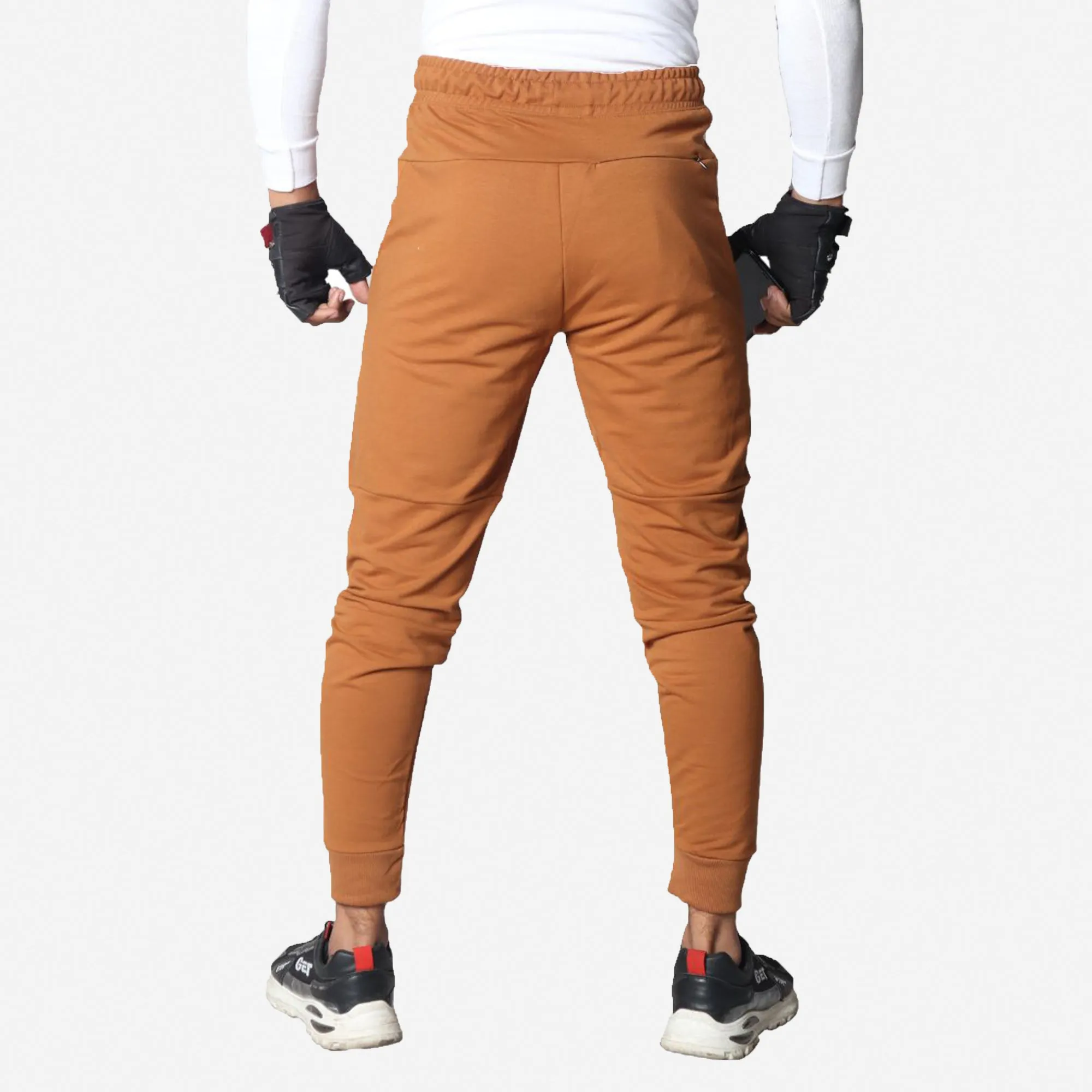 French Terry Trousers For Sports Casual Fitness Jogging - Caramel