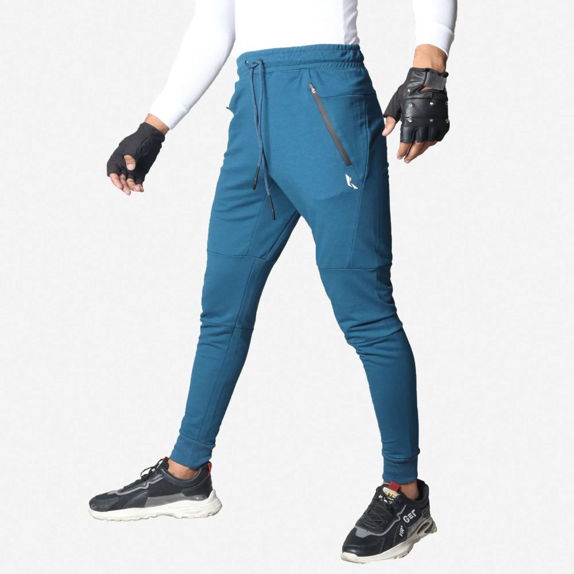 French Terry Trousers For Sports Casual Fitness Jogging - Green