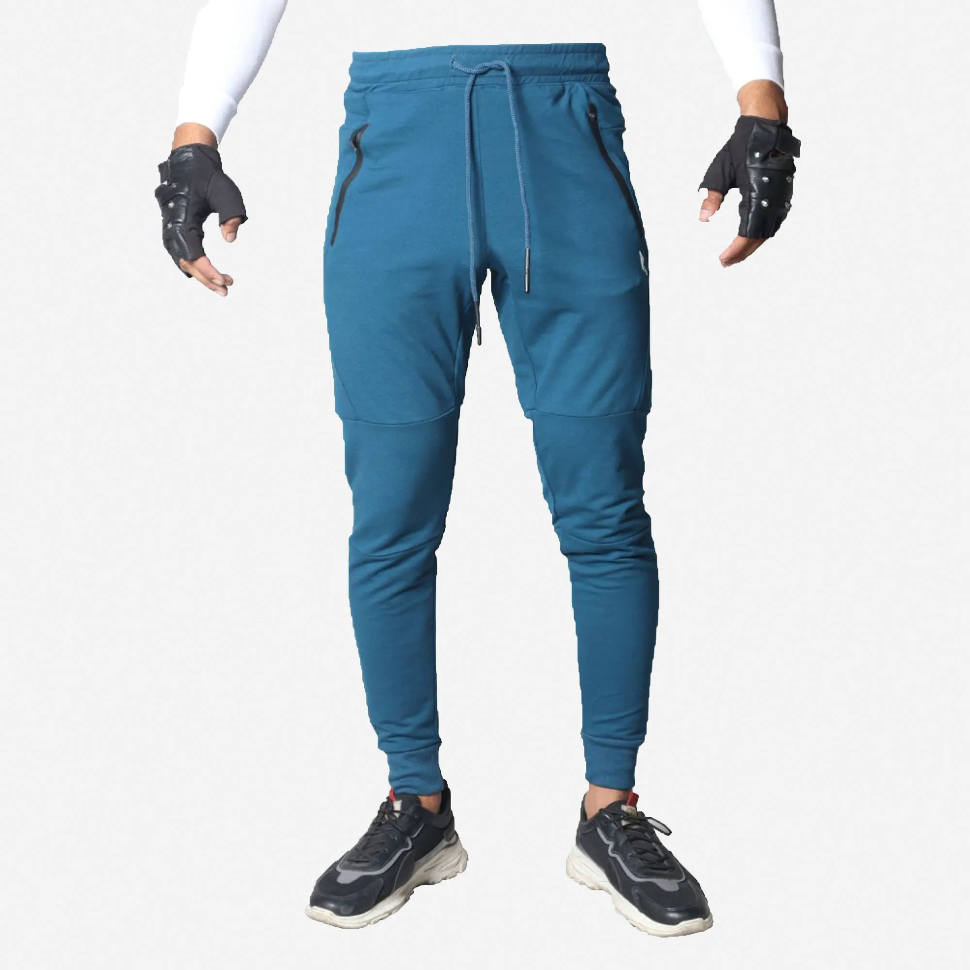 French Terry Trousers For Sports Casual Fitness Jogging - Green