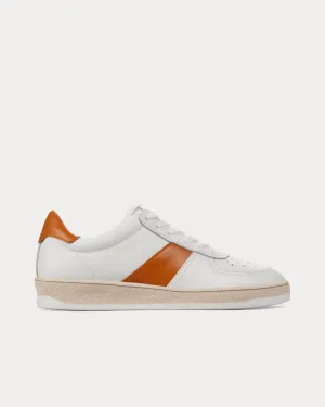 Geode Leather White / Orange Low Top Sneakers
