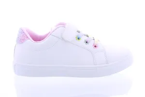 Girls Faux Leather Velcro Sneaker