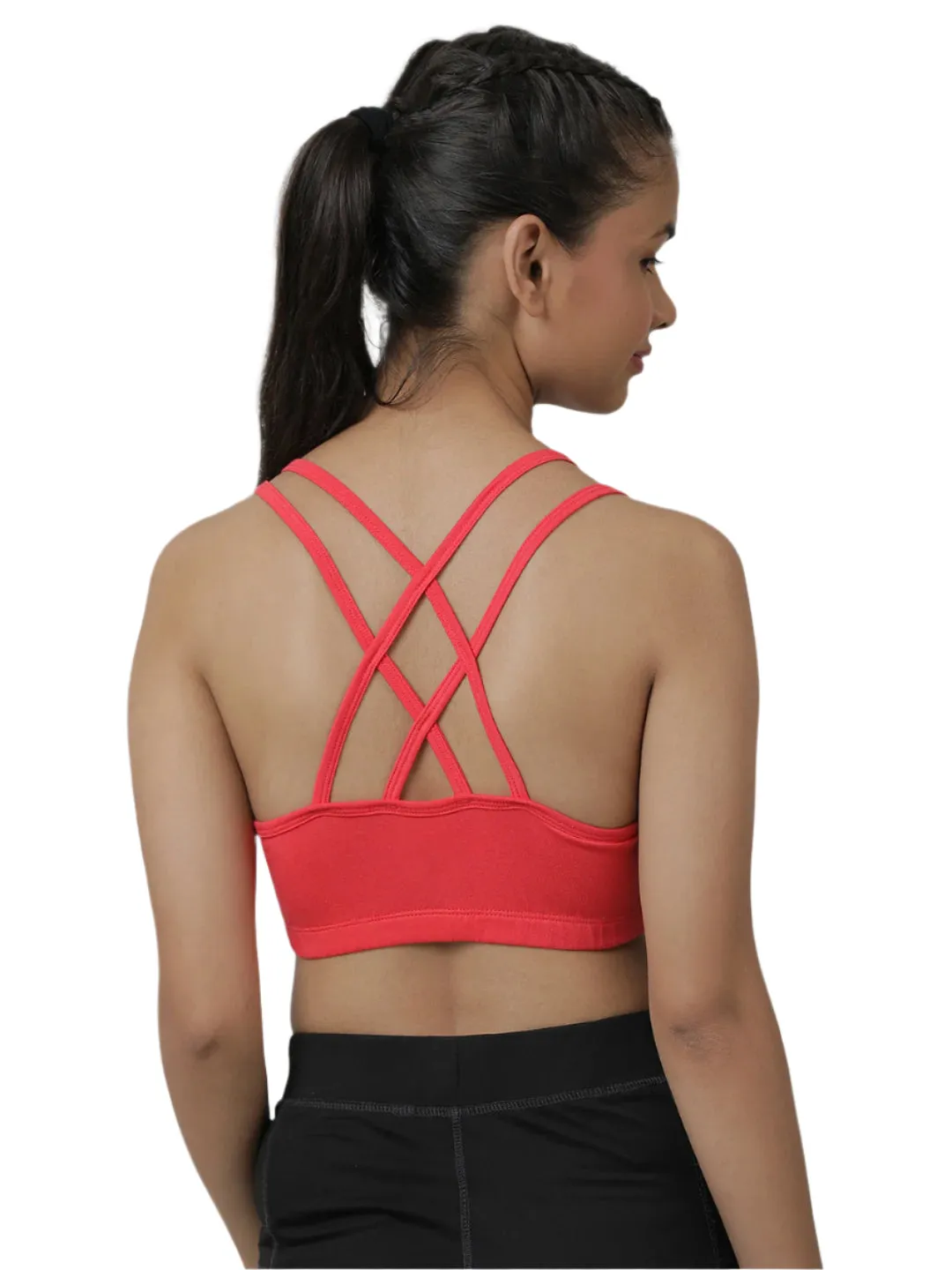 Girls Sports Bra _red