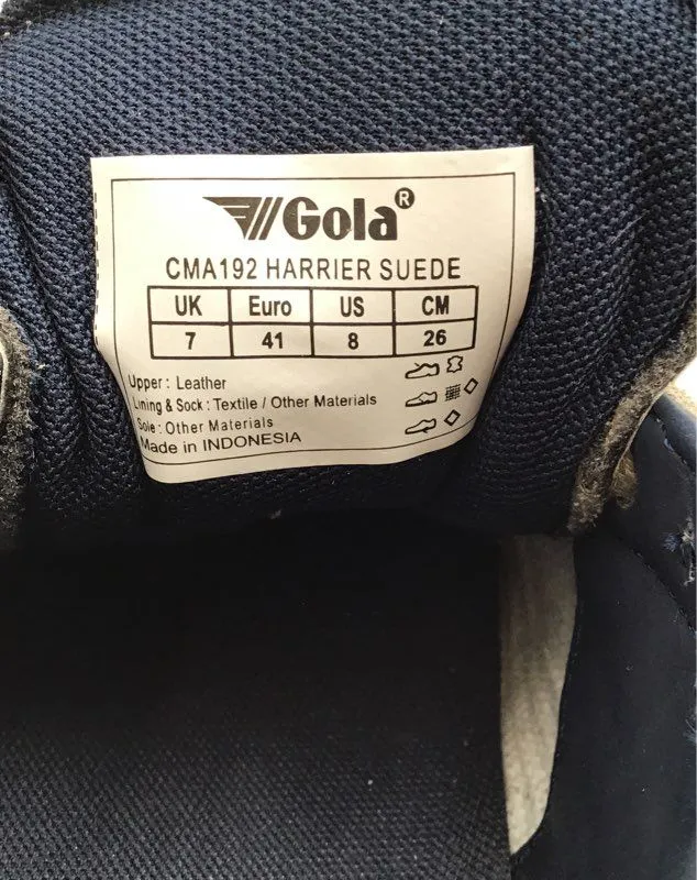 Gola Men's Harrier Suede CMA192 Taupe Leather Athletic Shoes - Size 8