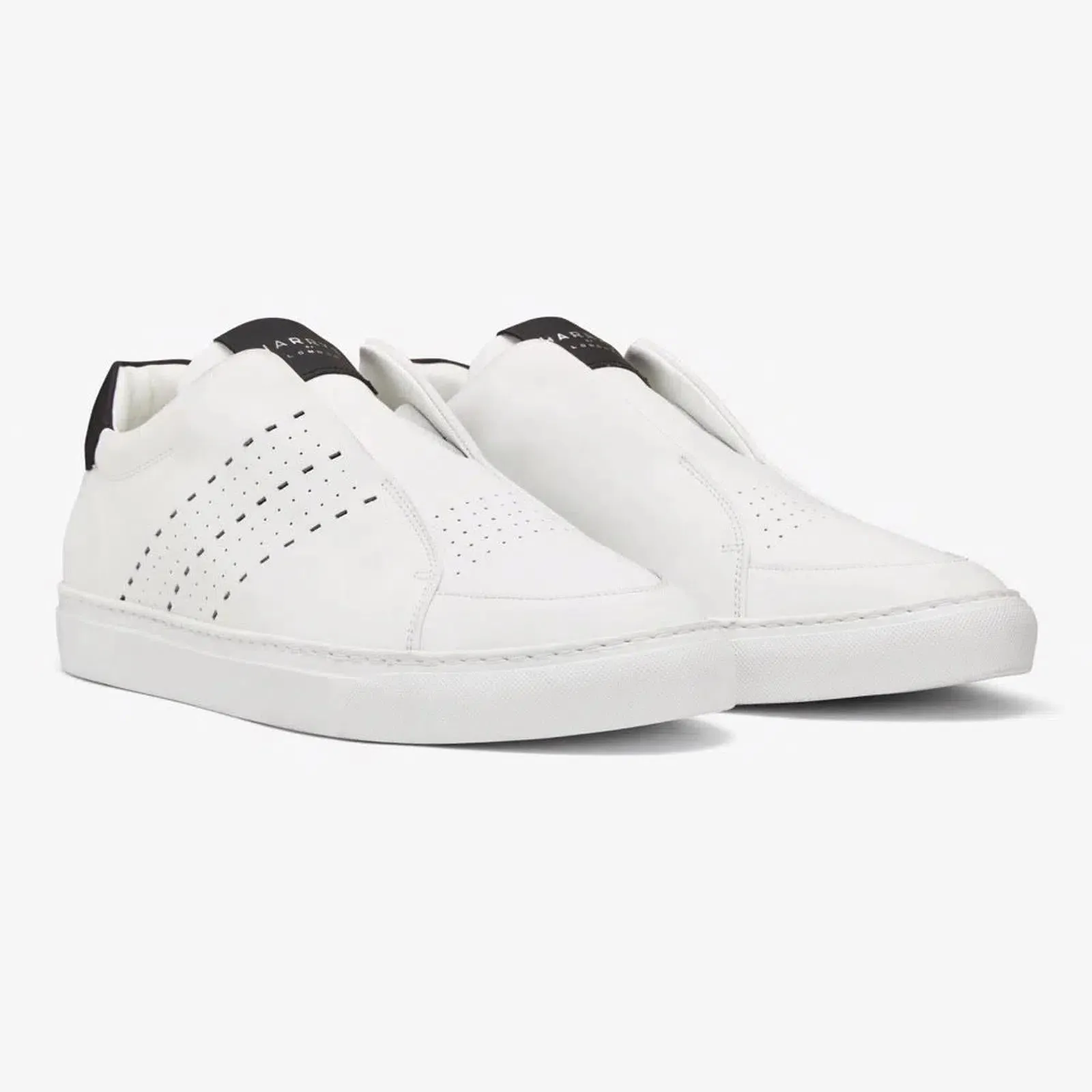 Harrys Of London Track Tech Leather Trainer Black-White