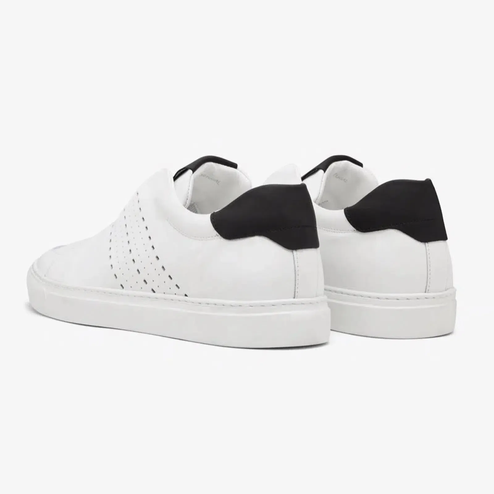 Harrys Of London Track Tech Leather Trainer Black-White
