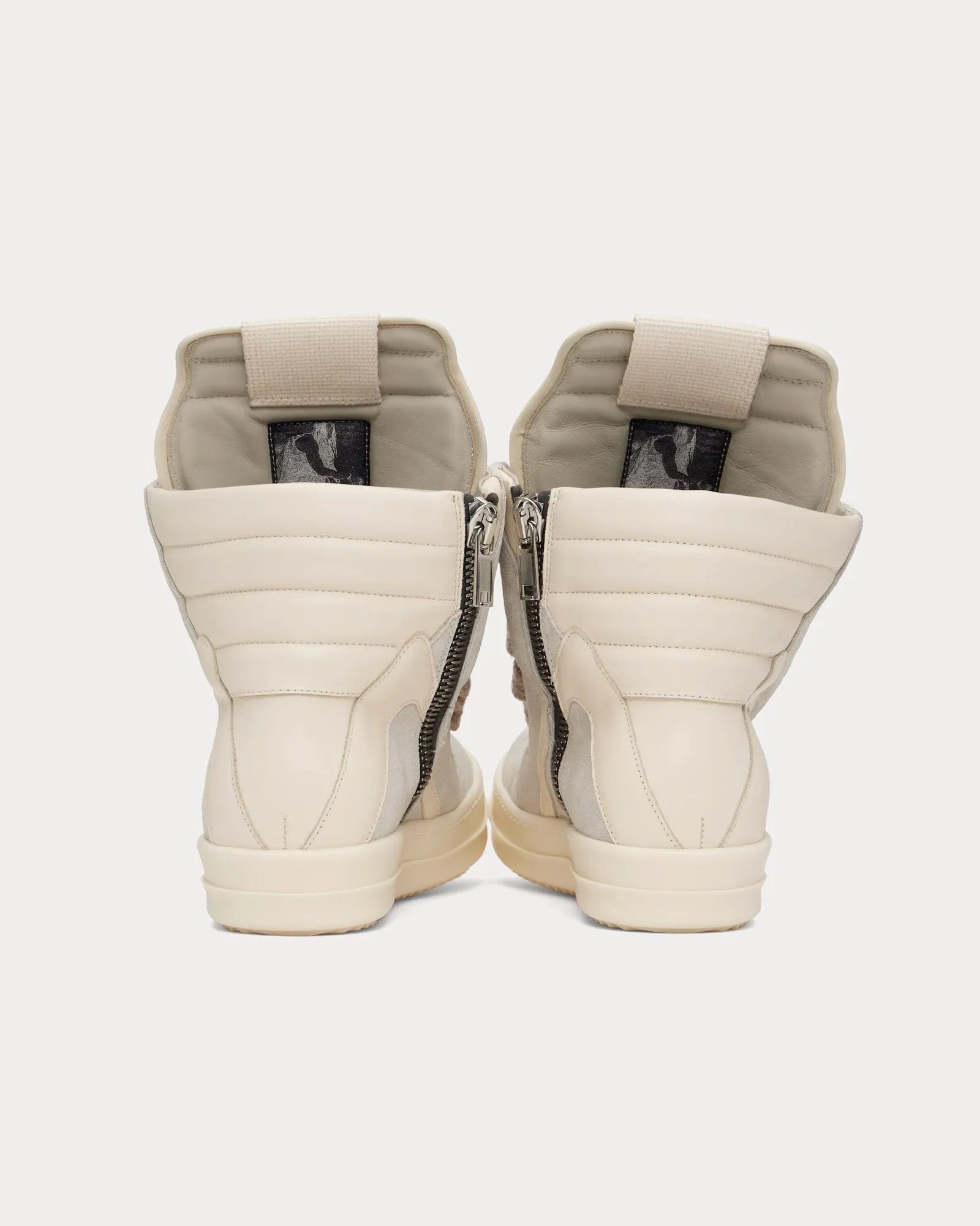 Hollywood Geobasket Jumbolace Leather Dinge / Milk / Milk High Top Sneakers