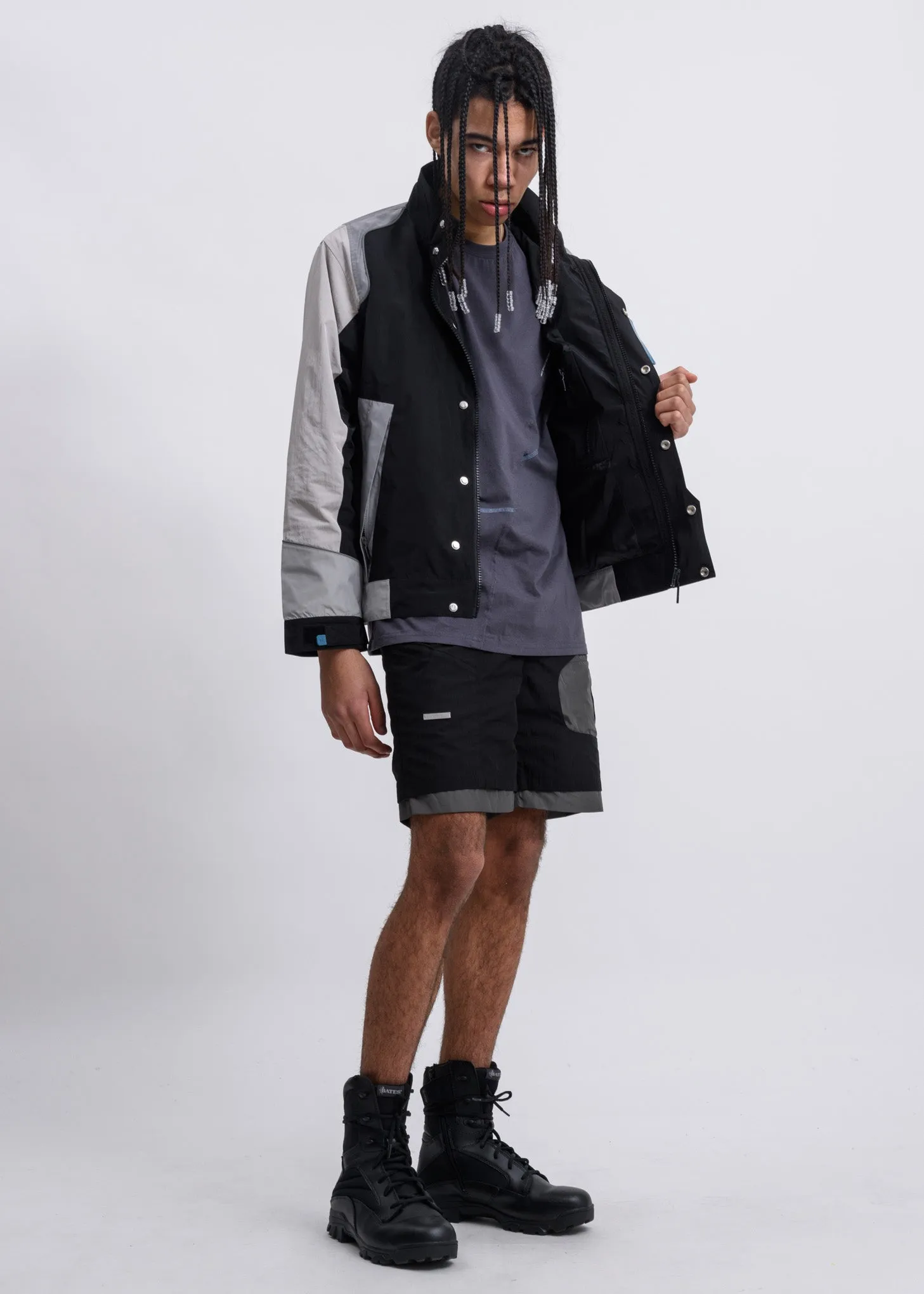 Interstellar Liaison Panelled Zip-Up Windbreaker
