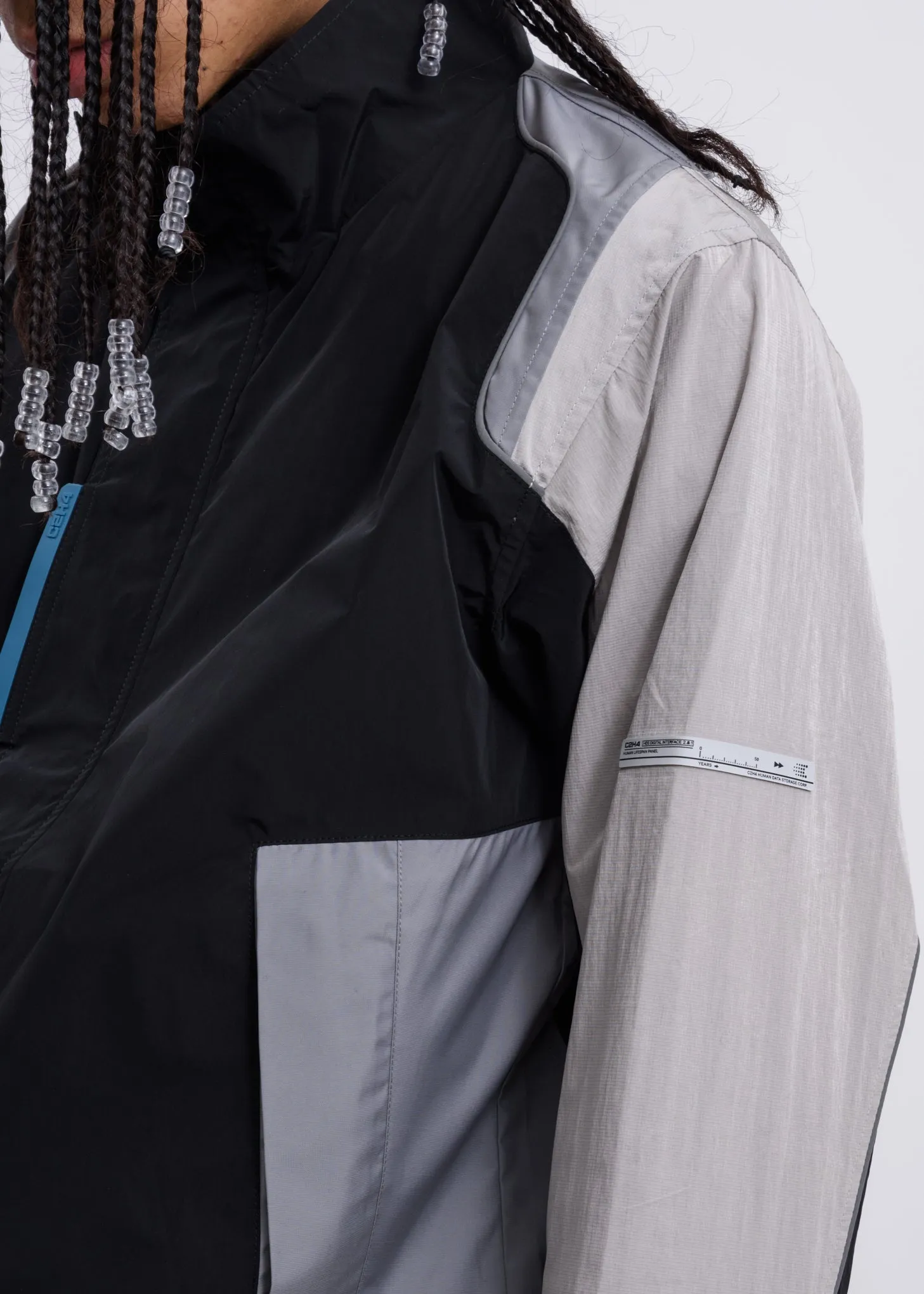 Interstellar Liaison Panelled Zip-Up Windbreaker