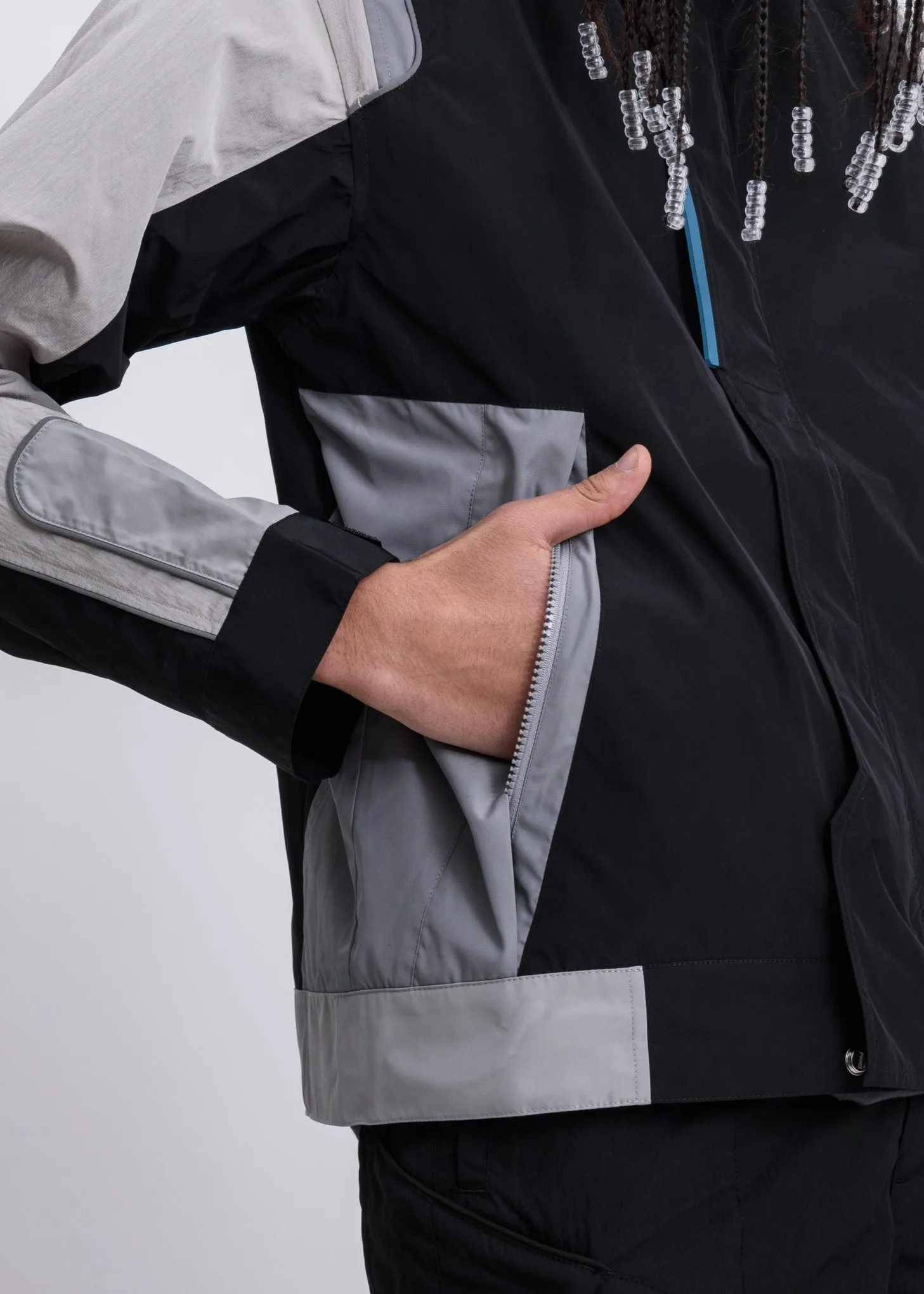 Interstellar Liaison Panelled Zip-Up Windbreaker