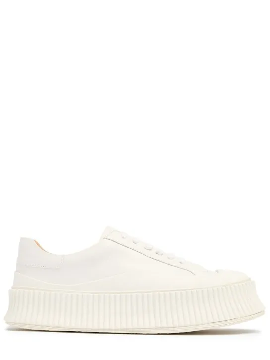 Jil Sander   40mm Vulcanized leather sneakers 