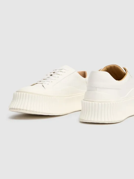 Jil Sander   40mm Vulcanized leather sneakers 