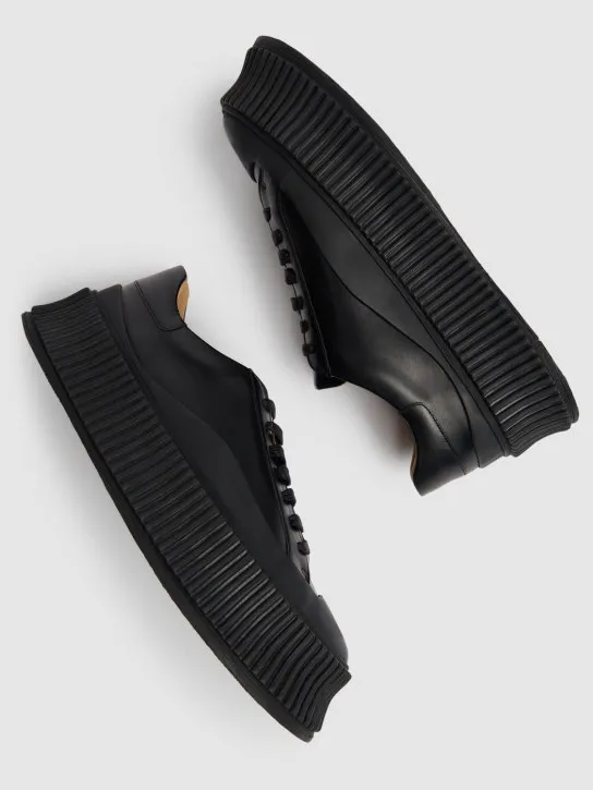 Jil Sander   40mm Vulcanized leather sneakers 