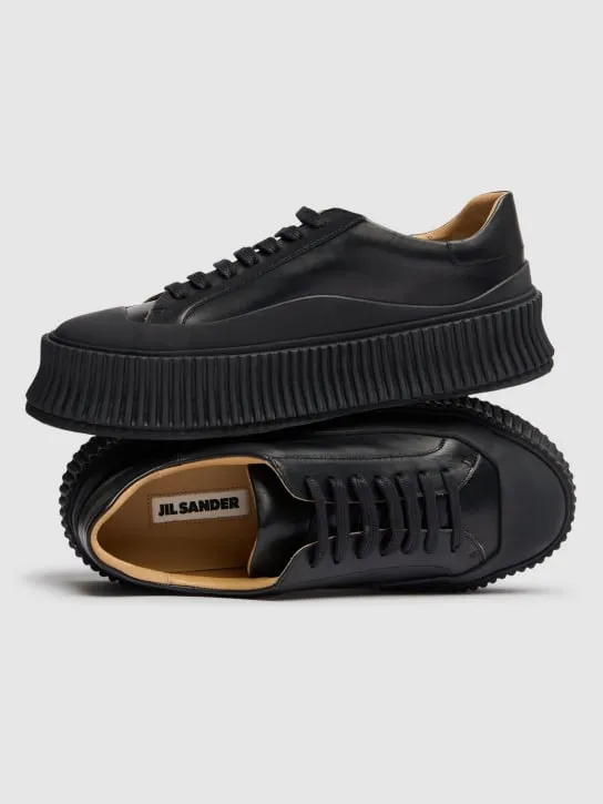 Jil Sander   40mm Vulcanized leather sneakers 