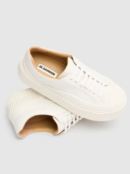 Jil Sander   40mm Vulcanized leather sneakers 