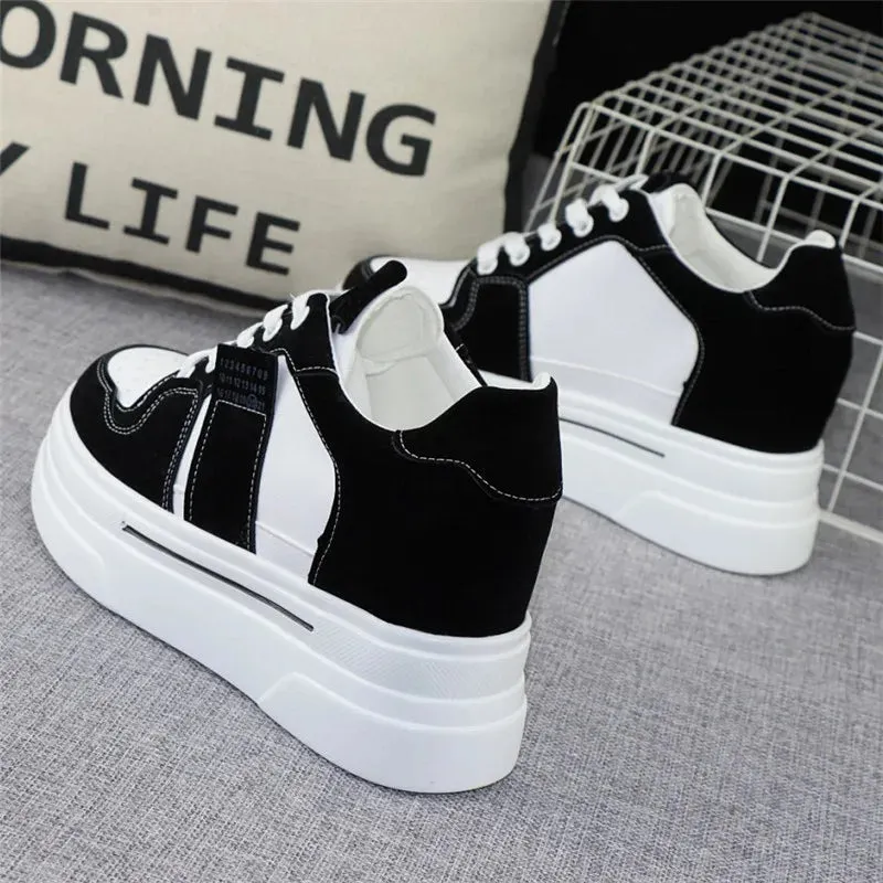 Joskaa 2024 New Women Black Platform Sneakers