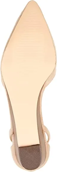 Journee Collection Women's Arkie Ankle Strap Sliver Wedge Color Nude Size 9M