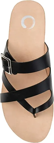 Journee Collection Womens Madrid Wedge Sandal  Color Black Size 7.5M