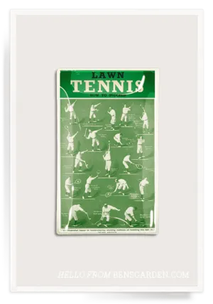 Lawn Tennis Deecoupage Glass Tray