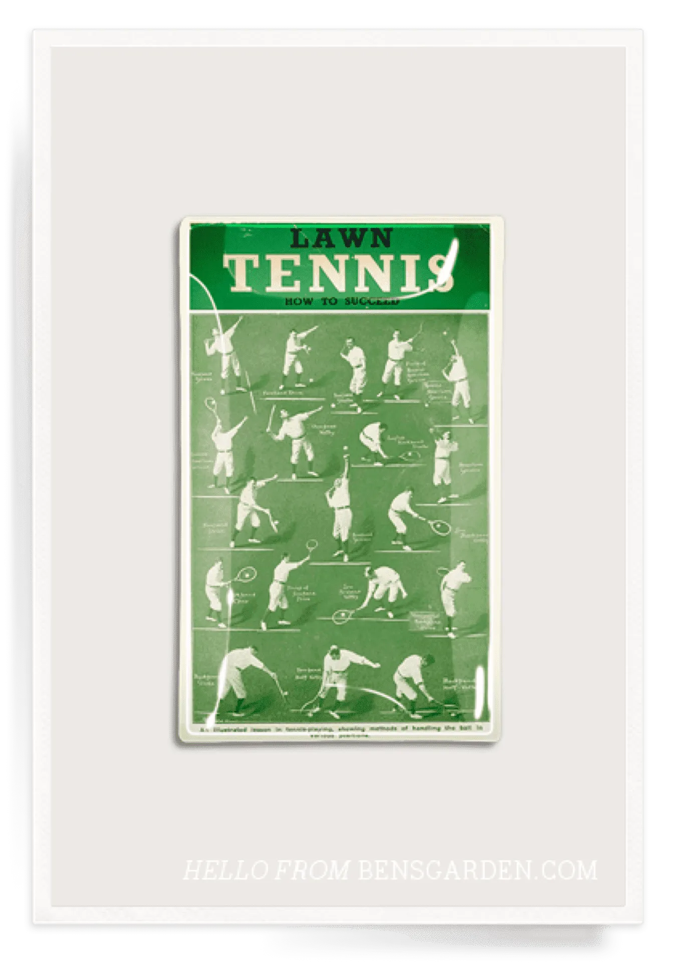 Lawn Tennis Deecoupage Glass Tray