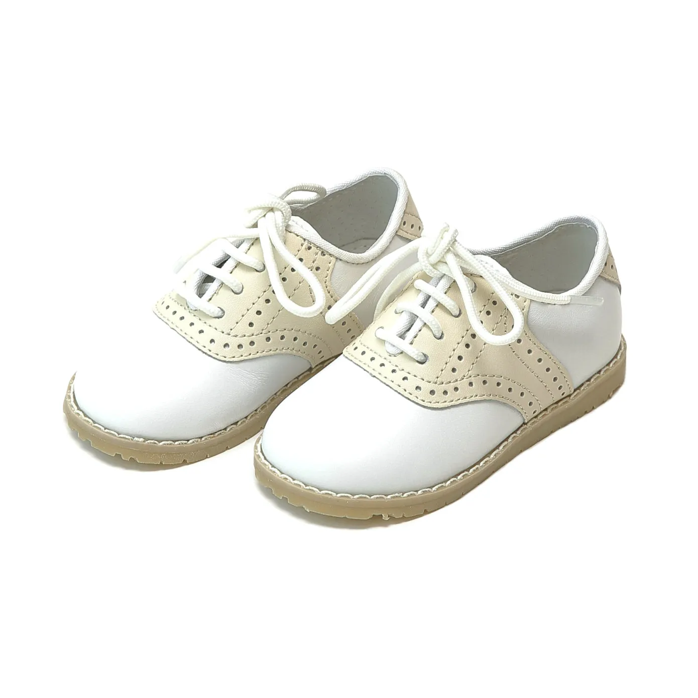 Luke Saddle Shoes - White/Beige