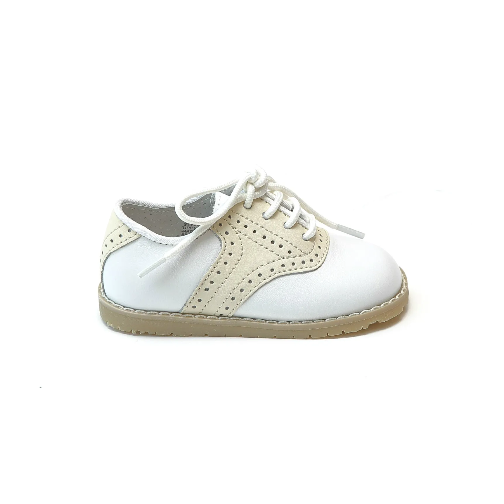 Luke Saddle Shoes - White/Beige