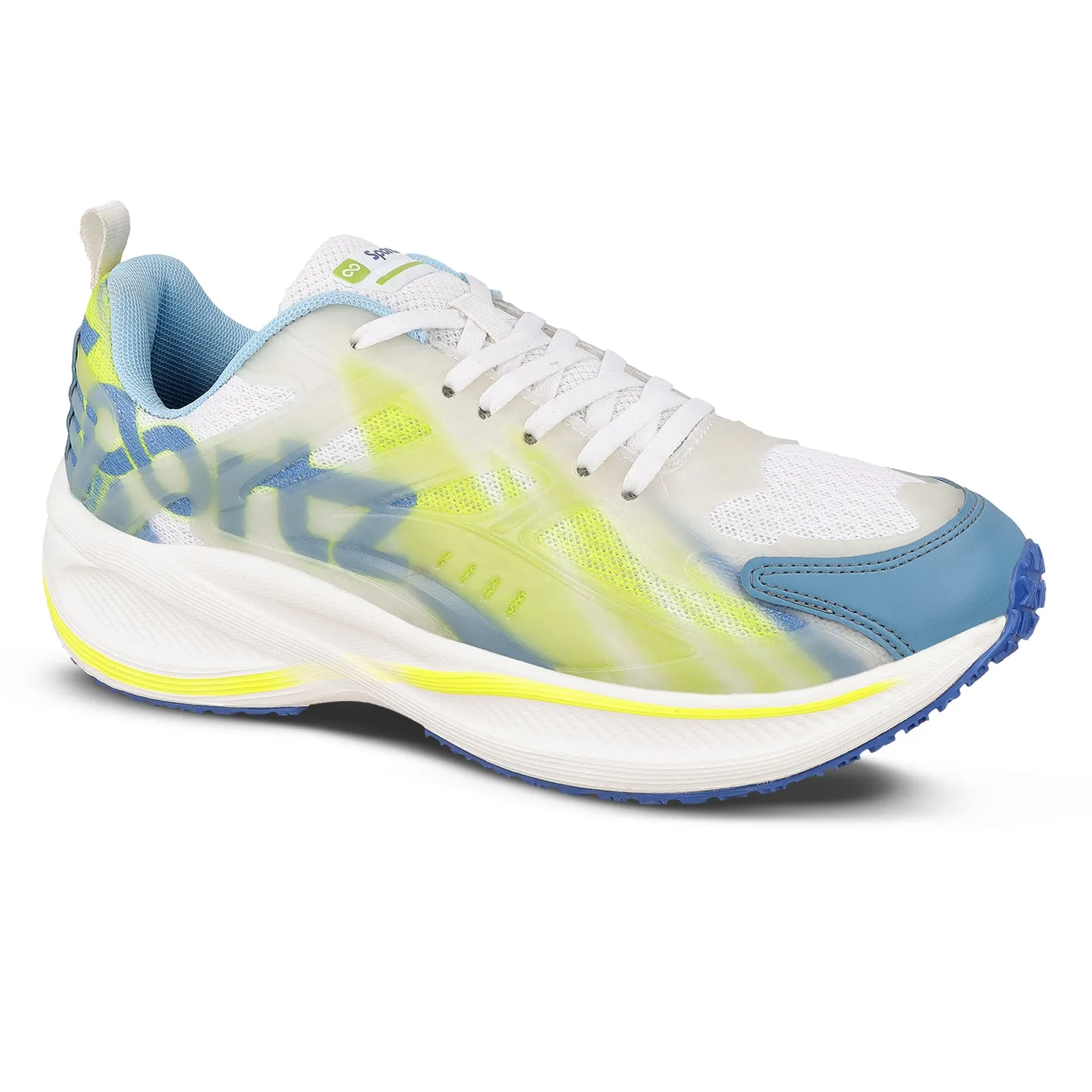 Men's Night Glow Sports Shoe - WS9134 White Green