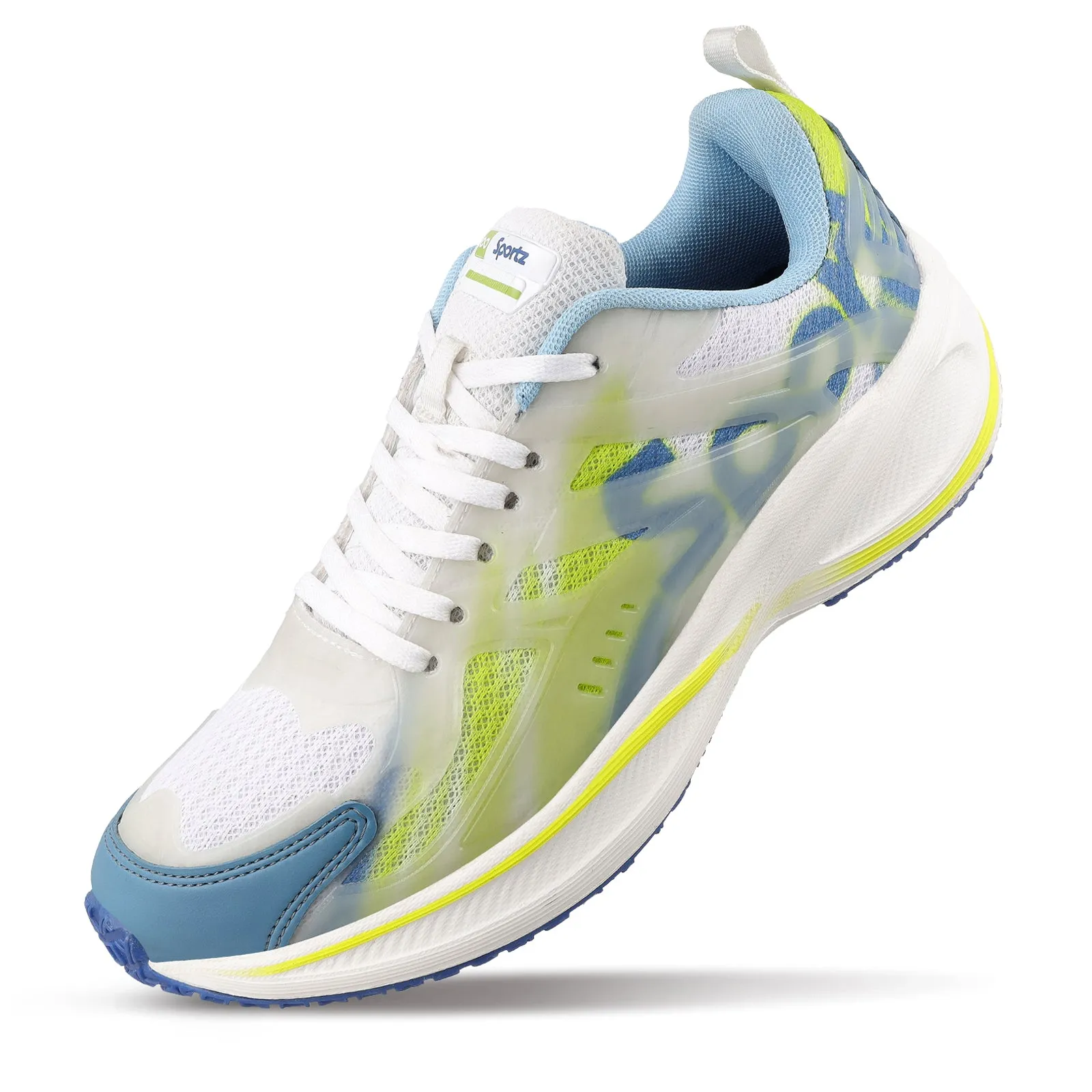 Men's Night Glow Sports Shoe - WS9134 White Green