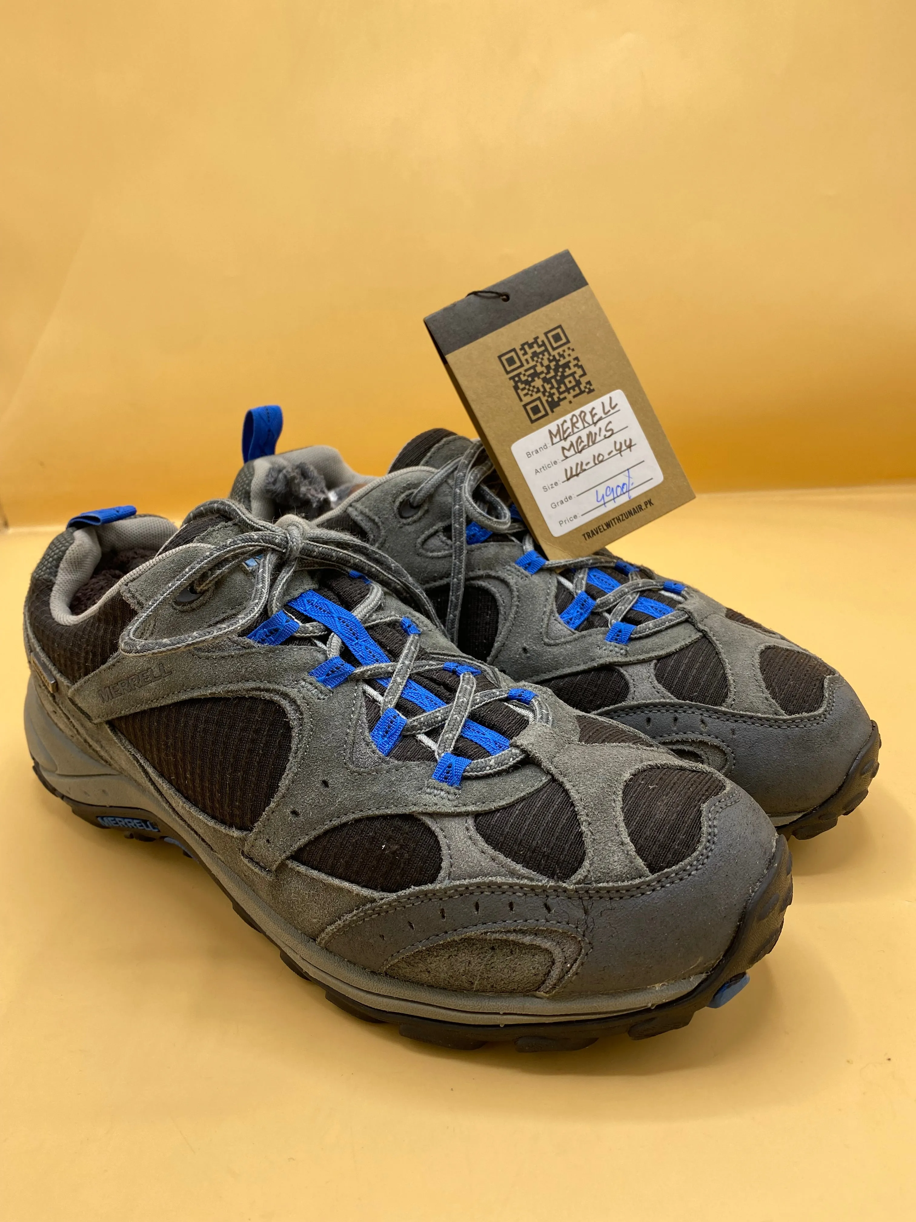 Merrell Leather Upper Blue Athletic