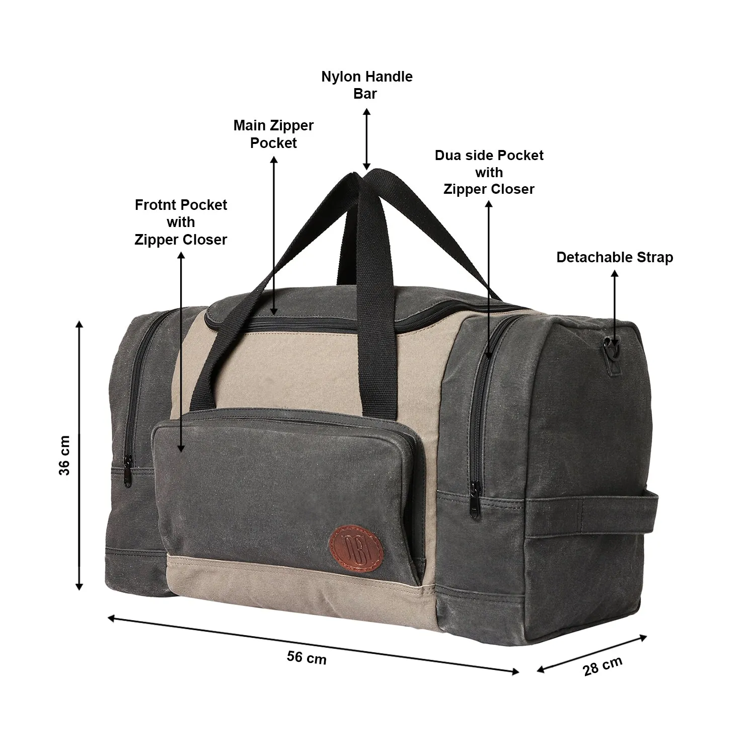 Mona B Canvas Extra Large Travel/Gym/Sports Duffel Bag: Delta