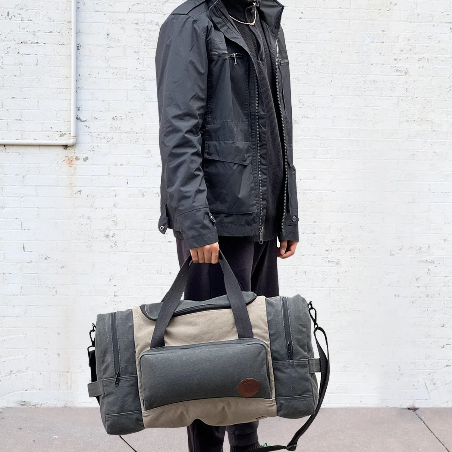 Mona B Canvas Extra Large Travel/Gym/Sports Duffel Bag: Delta