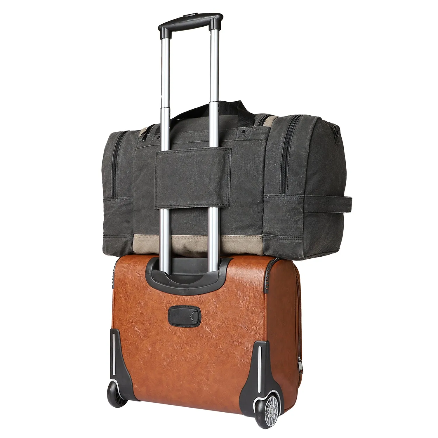 Mona B Canvas Extra Large Travel/Gym/Sports Duffel Bag: Delta