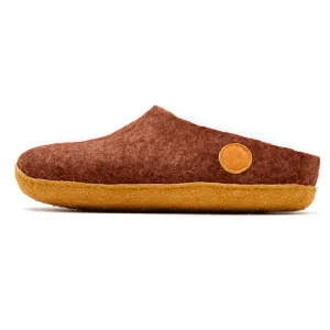 Nauseni Handmade Wool Felt Slippers Tan