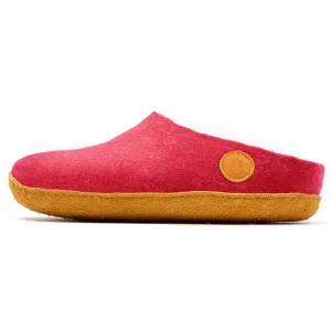 Nauseni Handmade Wool Felt Slippers Tikka Red