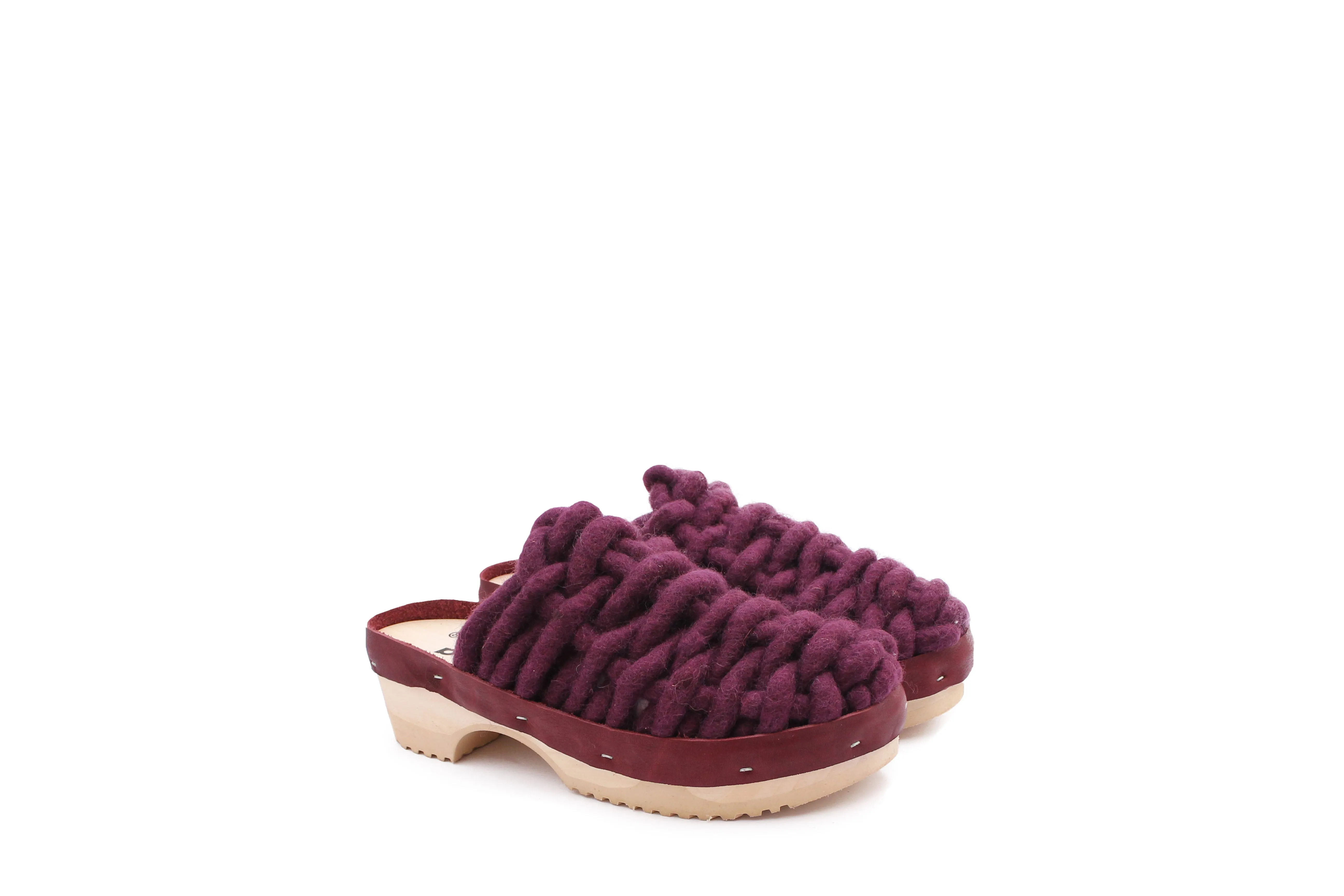 NET PANTO WOOL CLOG MAUVE