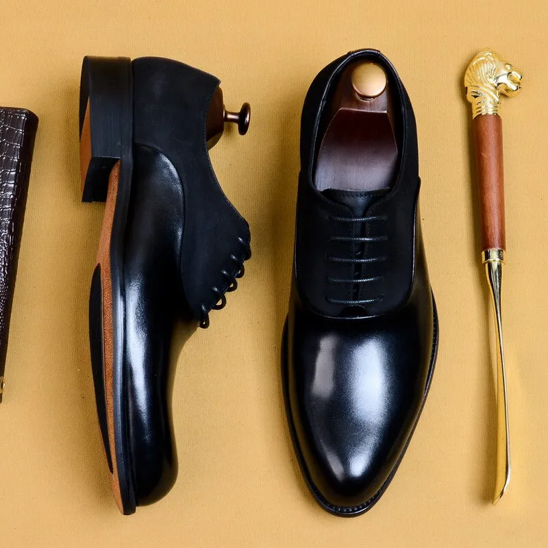 New Elegant Semi Suede Touch Lace up Formal Shoes For Men-